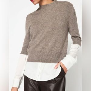 Brochu Walker Cashmere Blend Otter Melange Stella Looker Sz L